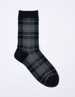 DS Socks Merino Crew Tartan Sock, Dark Shadow product photo