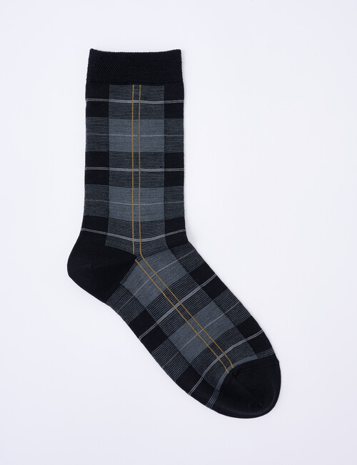 DS Socks Merino Crew Tartan Sock, Dark Shadow product photo