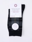 DS Socks Merino Crew Tartan Sock, Dark Shadow product photo View 02 S