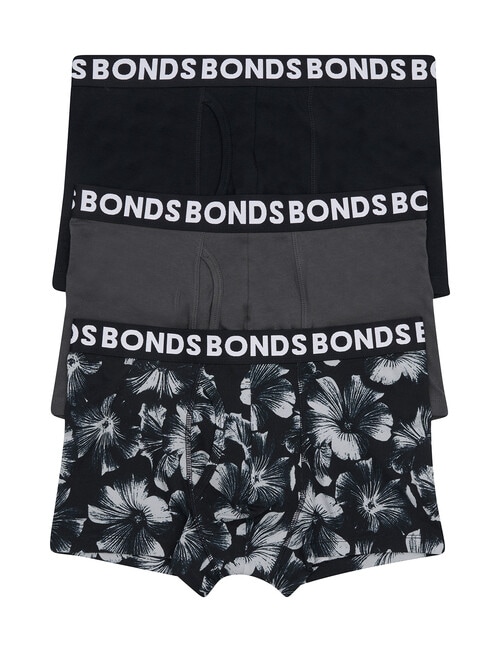 Bonds Classic Trunk, 3-Pack, Nocturnal Petals, Black Rock & Nu Black product photo