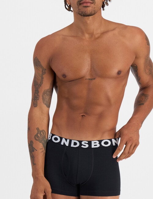 Bonds Classic Trunk Undies, 5-Pack, Black Rock, Blueberry Cream, Aries, Deepest Night & Nu Black product photo View 07 L