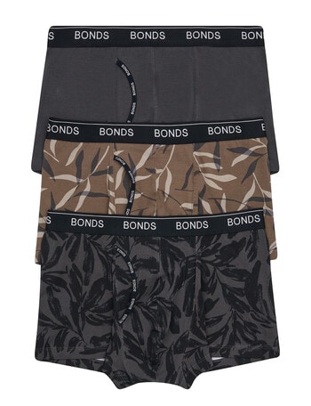 Bonds Guyfront Trunk, 3-Pack, Shadow Fern, Black Pearl & Nu Black product photo