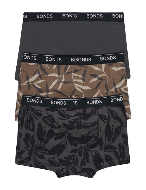 Bonds Guyfront Trunk, 3-Pack, Shadow Fern, Black Pearl & Nu Black product photo View 02 L