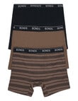 Bonds Guyfront Mid Trunk, 3-Pack, Retro Stripe, Ashen Stone & Nu Black product photo View 02 S