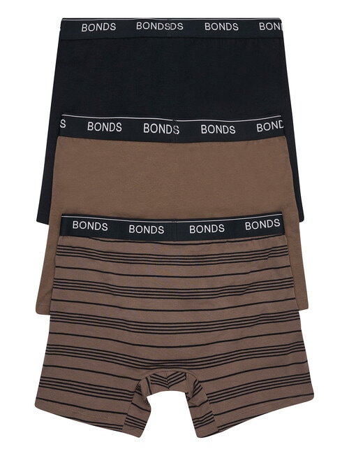 Bonds Guyfront Mid Trunk, 3-Pack, Retro Stripe, Ashen Stone & Nu Black product photo View 02 L