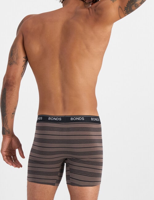 Bonds Guyfront Mid Trunk, 3-Pack, Retro Stripe, Ashen Stone & Nu Black product photo View 05 L