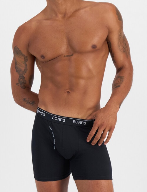 Bonds Guyfront Mid Trunk, 3-Pack, Retro Stripe, Ashen Stone & Nu Black product photo View 06 L