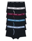 Bonds Guyfront Trunk, 5-Pack, Black w/Plum Liqueur, Heaven Sent, Blueberry Cream, Nu White & Nu Black Waistbands product photo