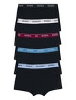 Bonds Guyfront Trunk, 5-Pack, Black w/Plum Liqueur, Heaven Sent, Blueberry Cream, Nu White & Nu Black Waistbands product photo View 02 S