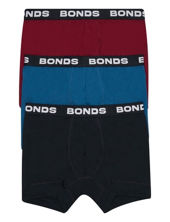 Bonds Total Package Trunk, 3-Pack, Teal, Midnight & Nu Black, Rouge Noir product photo