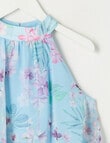 Switch Party Collection Floral Lulu Halterneck Dress, Cornflower product photo View 02 S