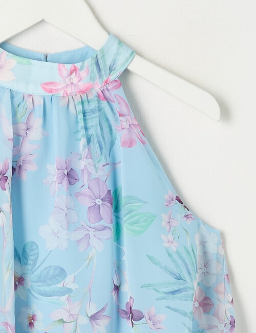 Switch Party Collection Floral Lulu Halterneck Dress, Cornflower product photo View 02 L
