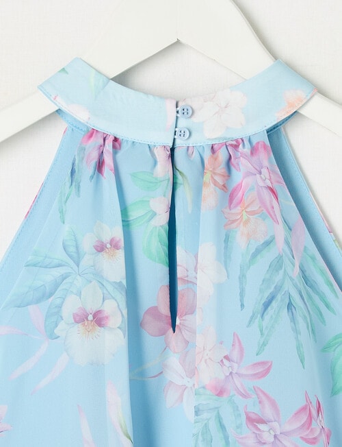 Switch Party Collection Floral Lulu Halterneck Dress, Cornflower product photo View 04 L