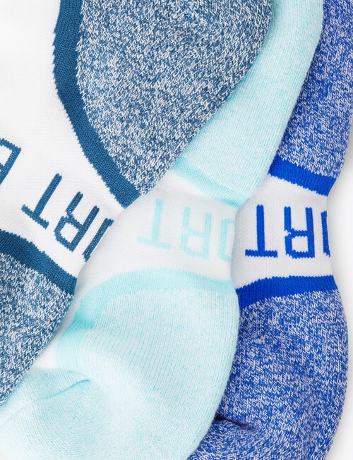 Bonds Ultimate Comfort Quarter Crew Sock, 3-Pack, White with Dory, Teal & Ocean Breeze product photo View 03 L