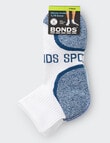 Bonds Ultimate Comfort Quarter Crew Sock, 3-Pack, White with Dory, Teal & Ocean Breeze product photo View 04 S