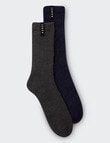 Bonds Supersoft Home Sock, 2-Pack, Navy & Rockstar product photo View 02 S