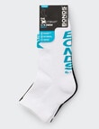 Bonds X-Temp Quarter Crew Sock, 2-Pack, White & Black product photo View 04 S
