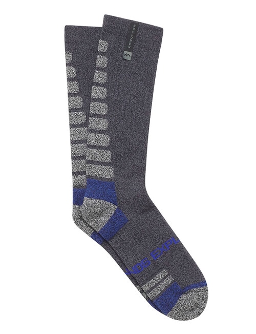 Bonds Explorer Tech Crew Sock, 2-Pack, Dark Charcoal & Kosciuszko Blue product photo
