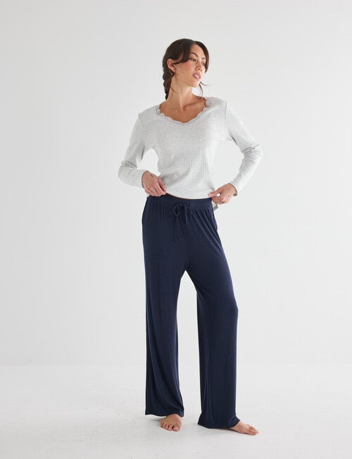 Zest Sleep Rib Pant, Navy product photo View 03 L