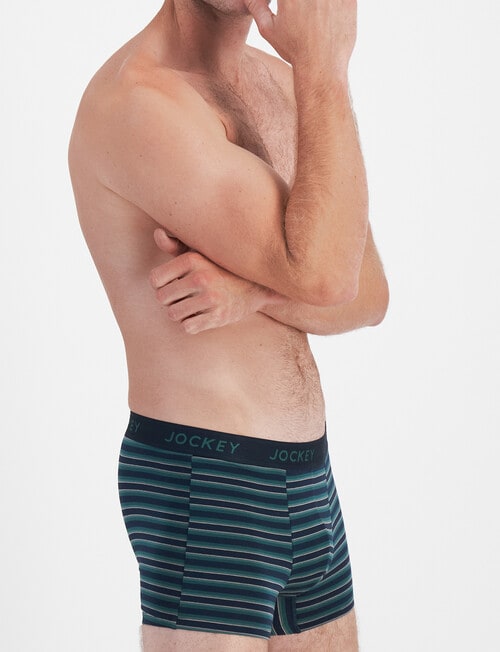 Jockey Comfort Stripe Trunk, 3-Pack, Stripe Winter Pine product photo View 02 L