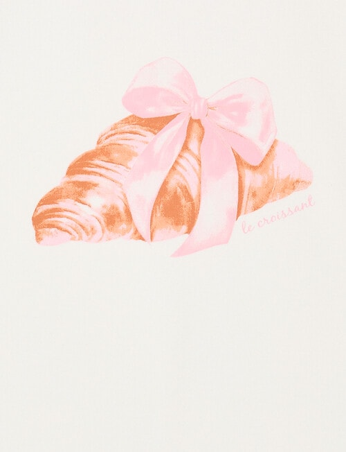 Switch Croissant Short Sleeve Ringer Tee, Vanilla product photo View 02 L