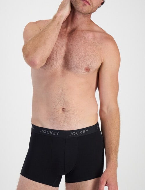 Jockey Comfort Bamboo Trunk, 3-Pack, Deep Plum, Steel Waters & Black product photo View 04 L