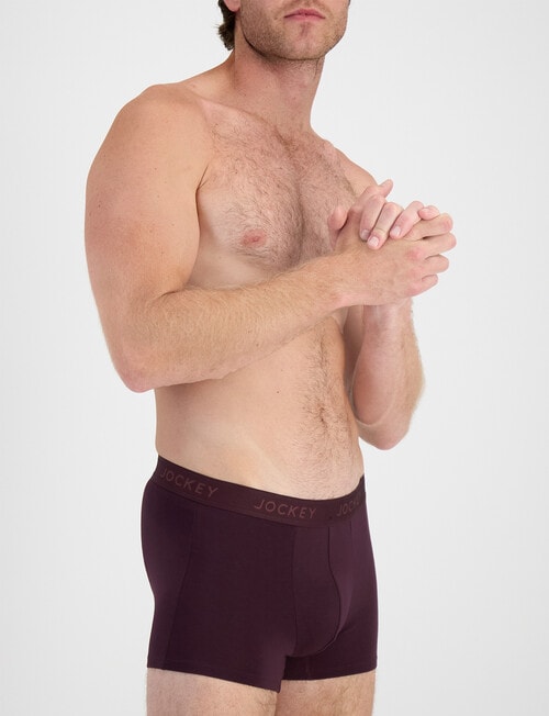 Jockey Comfort Bamboo Trunk, 3-Pack, Deep Plum, Steel Waters & Black product photo View 08 L