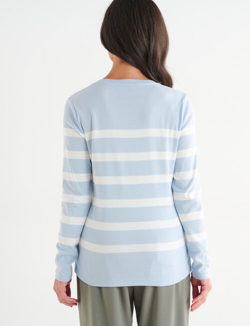 Ella J Bateau Tee, Pale Blue product photo View 02 L