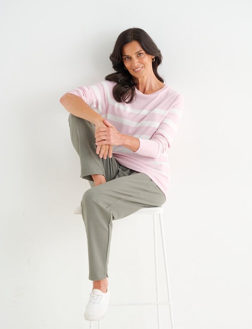 Ella J Bateau Tee, Pale Pink product photo View 06 L