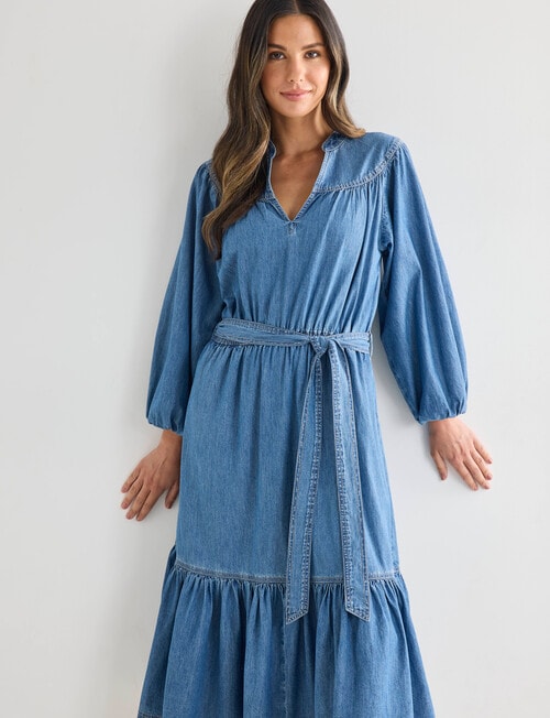 Whistle Midi Dress, Chambray Blue product photo