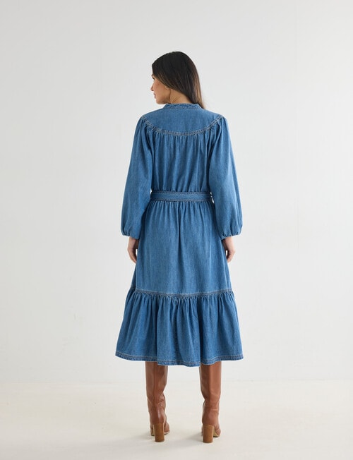 Whistle Midi Dress, Chambray Blue product photo View 02 L