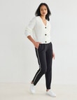 Whistle Sport Stripe Ponte Jog Pant, Black product photo