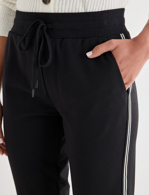 Whistle Sport Stripe Ponte Jog Pant, Black product photo View 04 L