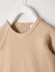 Little Bundle Essentials Waffle Bodysuit, Oat Milk product photo View 02 S