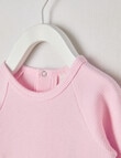 Little Bundle Essentials Waffle Bodysuit, Pink product photo View 02 S