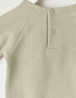 Little Bundle Waffle Long-Sleeve Bodysuit, Grey product photo View 03 S