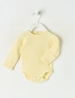 Little Bundle Waffle Long-Sleeve Bodysuit, Cream product photo
