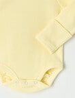 Little Bundle Waffle Long-Sleeve Bodysuit, Cream product photo View 02 S
