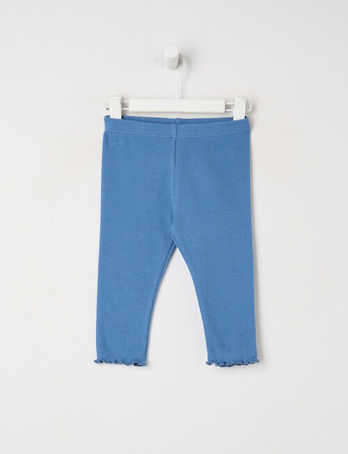 Little Bundle Essentials Waffle Pant, Blue product photo