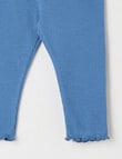 Little Bundle Essentials Waffle Pant, Blue product photo View 02 S