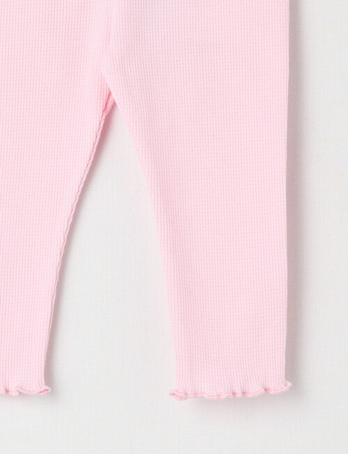Little Bundle Essentials Waffle Pant, Pink product photo View 02 L
