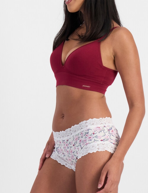 Jockey Woman Parisienne Cotton Boyleg Brief, Sweet Meadow product photo View 02 L