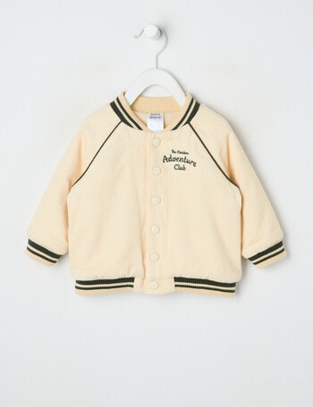 Teeny Weeny Cord Bomber Jacket, Chalk product photo