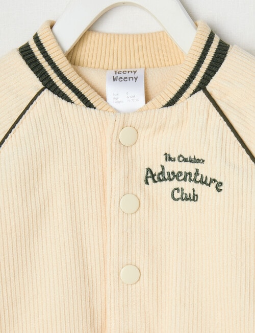 Teeny Weeny Cord Bomber Jacket, Chalk product photo View 03 L