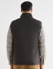 Kauri Trail Sherpa Lined Fleece Vest, Dark Brown Marle product photo View 02 S