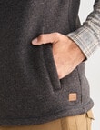 Kauri Trail Sherpa Lined Fleece Vest, Dark Brown Marle product photo View 05 S