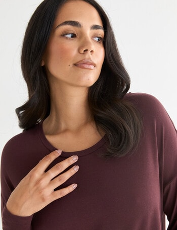 Bodycode Long Sleeve Boxy Tee, Fig product photo