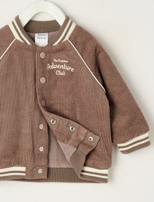 Teeny Weeny Cord Bomber, Brown product photo View 03 L