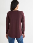 Bodycode Long Sleeve Boxy Tee, Fig product photo View 02 S