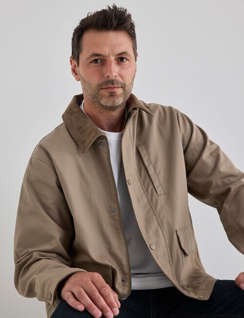 Chisel Barn Jacket, Tan - Mens Clearance